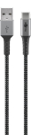 USB-C to USB-A kangaskabel metallst kontaktidega (ruuthall/h&otilde;be), 1 m