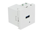 Delock Easy 45 USB pistikupesa 1 moodul valge, RAL 9003