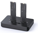 Gembird Desktop kahekordne s&otilde;lme USB Type-C M.2 NVME (ja SATA) SSD dokkimisjaam, Must DD2-U3M2