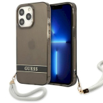 Guess GUHCP13LHTSGSK l&auml;bipaistva rihmaga k&otilde;va&uuml;mbris iPhone 13 Pro / 13 jaoks 6,1" / must