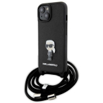 Karl Lagerfeld KLHCP15SSASKNPSK Crossbody Saffiano Mon Hardcase iPhone 15/14/13 jaoks 6.1" / must