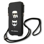 Karl Lagerfeld k&auml;ekott KLHCP12MOPHKCK k&otilde;va &uuml;mbris Saffiano Ikonik Karl&Choupette pea 6,1" jaoks / must