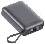 Swissten Power Bank 20000 mAh 45W sisseehitatud USB-C kaabliga