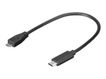 Goobay 20cm USB-C Adapter - Black