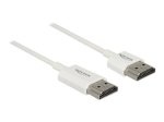 Delock High Speed HDMI koos Ethernetiga HDMI kaabel koos Ethernetiga 3m Valge