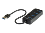 StarTech.com 4 Port USB 3.0 Hub, USB-A to 4x USB 3.0 Type-A with Individual On/Off Port Switches, SuperSpeed 5Gbps USB 3.1/USB 3.2 Gen 1, USB Bus P