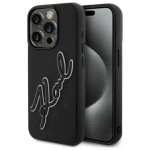 Karl Lagerfeld KLHCP15X3DRKSDLK Hardcase 3D Rubber Signature iPhone 15 Pro Max jaoks 6.7" / must