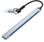 Gembird UHB-ACM-U3P1U2P6-01 7-portiline USB hub USB-A + USB-C 1x USB 3.2 + 6x USB 2.0 / h&otilde;bedane