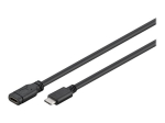 goobay USB Type-C pikenduskaabel 1m must