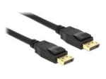 Delock 50cm DisplayPort Kaabel Must