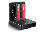 AXAGON USB-C 20Gbps dokkimisjaam 2x M.2 NVMe/SATA SSD jaoks ketaste kloonimisfunktsiooniga ilma arvutita ADSA-M2C22