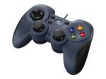Logitech Gamepad F310 kontroller PC must sinine