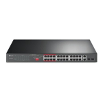 Switch TP-LINK TL-SL1226P Desktop/pedestal 24x10Base-T / 100Base-TX 2x10Base-T / 100Base-TX / 1000Base-T PoE+ ports 24