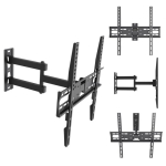 Maclean TV kinnitus/kinnituskruvi, max VESA 400x400, 32-55", kuni 30 kg, must, kallutuse reguleerimine +2&deg;~-10&deg; ja p&ouml;&ouml;ramise reguleerimine +90&deg;~-90...