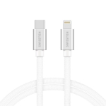 Swissten Tekstiil Universal Quick Charge 3.1 USB-C kuni Lightning andme- ja laadimiskaabel 1.2m