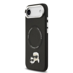 Karl Lagerfeld PU Karl ja Choupette pead tihvtid MagSafe &uuml;mbris iPhone Air jaoks / must