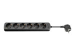 goobay NK 600-300 CS toitejaotuskast 6-pistikupesa 16A must 3m