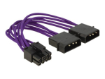 Delock toiteadapter 15cm lilla