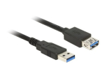 Delock USB pikenduskaabel 1m must