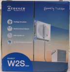 SALE OUT. Ecovacs Window Cleaning Robot WINBOT W2S OMNI Corded 8000 Pa White DAMAGED PACKAGING AND PAINT, MISSING CLEANING BOTTLE. ITEM AND PARTS A