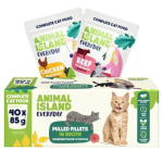 ANIMAL ISLAND Igap&auml;evase segu veise- ja kanaliha puljongis - m&auml;rgist kassatoidu - 40 x 85g