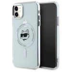 Karl Lagerfeld KLHMN61HLSCHH Hardcase IML Metal Choupette Head Mag iPhone 11 / Xr 6.1" jaoks / valge