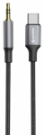 Swissten heliadapter tekstiilist USB-C - 3.5mm pesaga kaabel 1.5m