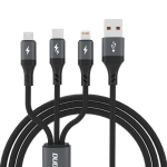 Dudao L3E 3-&uuml;hes USB-A kuni MicroUSB/USB-C/Lightning 66W 1.2m kaabel