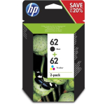 HP 62 Color (ts&uuml;aan, magenta, kollane) Pigmented Black Ink N9J71AE