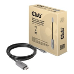 Club 3D CAC-1010 USB-C Gen2 HDMI aktiivse adapterikaabli 3m hall