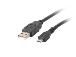 Lanberg CA-USBM-10CC-0010-BK 1m Micro-USB B kuni USB A must kaabel