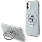 Karl Lagerfeld KLHMN61HMRSKCH hardcase Ring Stand Karl&Choupette Mag iPhone 11/Xr 6.1" jaoks / valge