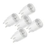 Komplekt 5 Shelly Plug S MTR Gen3 12A nutipistikuid (valge)