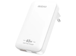 Dudao A65Q Adapter 65Watt GaN 1xUSB-C + 1xUSB-A Valge