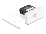 Delock Easy 45 kl&otilde;psatav moodul - LSA 180&deg;, Cat.6A, t&ouml;&ouml;riistavaba - 1 v&otilde;rgupistik - must, valge