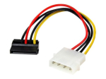 StarTech.com 6in 4 Pin LP4 vasak nurk SATA v&otilde;imsusadapter - 15cm v&otilde;imsusadapter