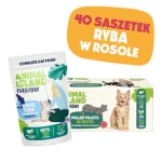 Animal Island Valge Kala puljongis - m&auml;rgist kassatoidu - 40x85g Pakk