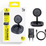 Baseus EnerFill FF11 kokkupandav juhtmevaba laadija 15W koos 20W seinaklappi laadija ja 1m USB-C kaabliga / must