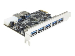 DeLock PCI Express kaart > 5 x V&auml;ljaspool 2 x Sisemine USB 3.0 USB adapter PCI Express 2.0 x1 5Gbps