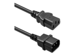 Qoltec IEC 60320 C13 kuni C14 Toitekaabel Must