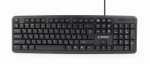 Gembird KB-U-103-RU Office USB QWERTY English, Russian Black keyboard