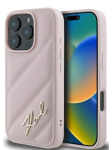 Karl Lagerfeld Quilted Signature tagakaas Apple iPhone 16 Pro jaoks