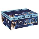 BRIT Premium by Nature Delicate Fillets in Gravy Wet Cat Food - 48x85g