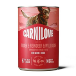CARNILOVE Koer Turkey&Reindeer&Wild Boar Niiske koeratoit - 400g