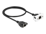 DeLOCK CAT 6a S/FTP 50cm v&otilde;rgukaabel must/valge