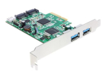 DeLOCK PCI Express kaart > 2 x V&auml;ljaspool USB 3.0, 2 x Sisemine SATA 6 Gb/s Salvestus / USB3.0 Controller