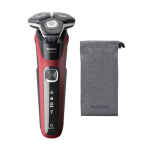 Philips Series 5000 S5883/10 meeste rotatsioonraser trimmer must, punane