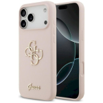 Guess Silicone Big 4G Script &uuml;mbris iPhone 17 Pro Max jaoks / roosa