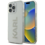 Karl Lagerfeld IML Strassid logo &uuml;mbris iPhone 16 Pro jaoks / l&auml;bipaistev