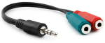 Gembird CCA-417 3.5 mm audio + mikrofon adapter kaabel / must